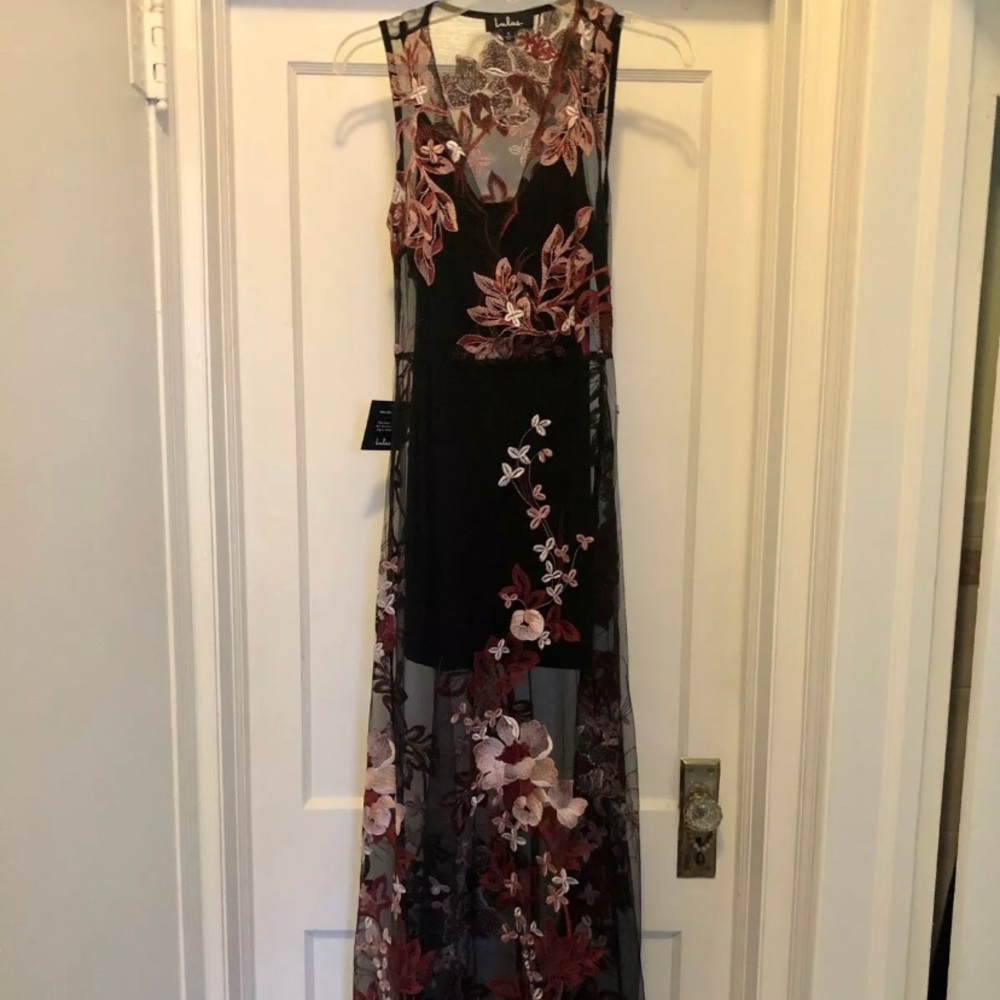 Lulus Work The Bloom Embroidered Dress
